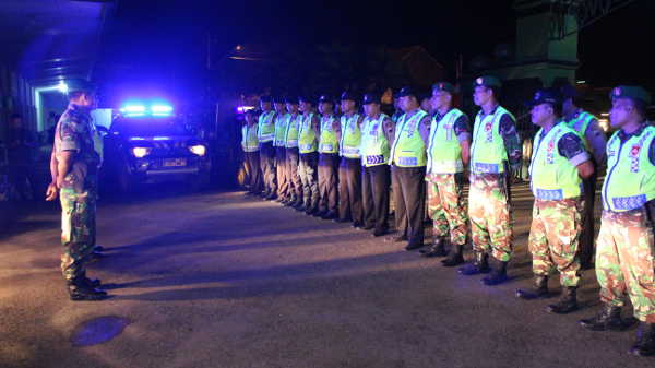 Polisi Patroli Bersama TNI di Makodim Pemalang