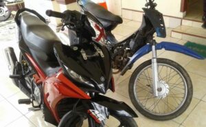 Dua Unit sepeda Motor barang bukti kejahatan pencurian sepeda motor