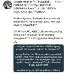 Cuitan Cuitan Minta maaf