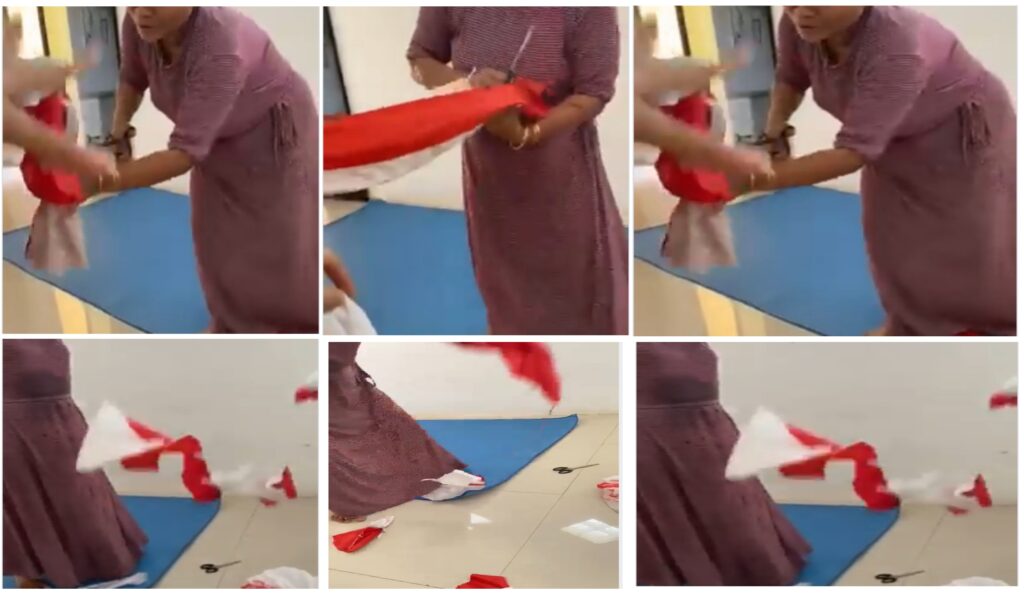 Viral : Video Pengguntingan Bendera Merah Putih, Ini Penjelasanya