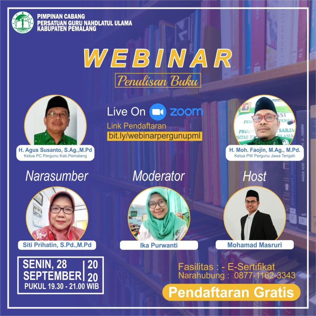 Tingkatkan Minat Menulis, Pergunu Pemalang Selenggarakan Webinar