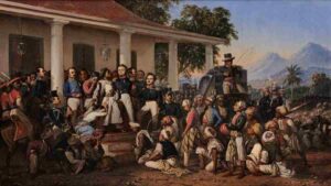 Foto: Penangkapan Pangeran Diponegoro karya Raden Saleh sumber internet