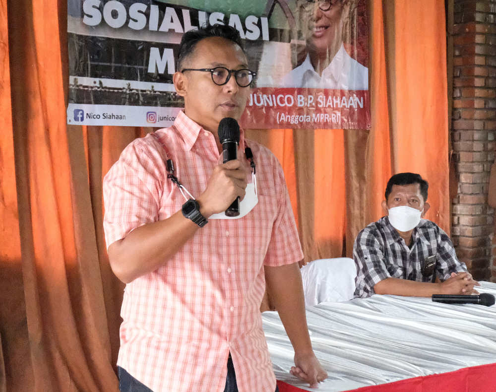 Anggota DPR MPR RI Dapil Jawa Barat 1 Junico (Nico) Siahaan Sosialisasi Pancasila UUD 1945 bhinneka Tunggal Ika dan NKRI
