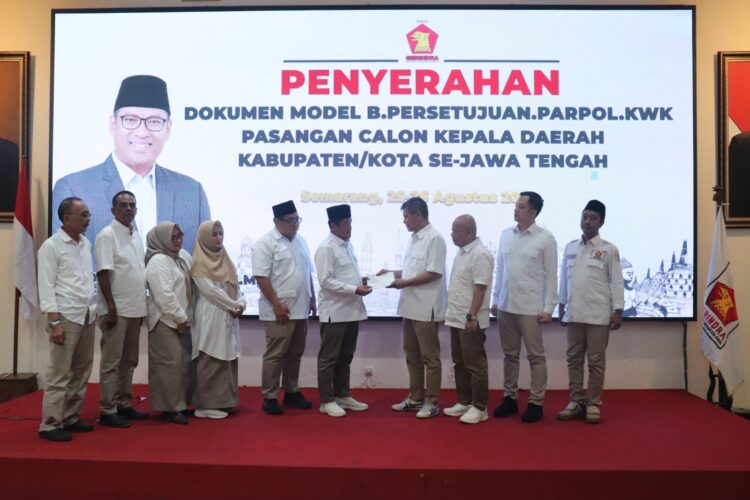 Akhirnya Partai Gerindra Terbitkan Surat B1 KWK Pilkada Pemalang ke Mansur Bobby