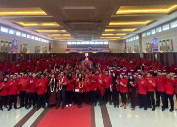 Foto Bersama Usai Acara Rakercabsus DPC PDI Perjuangan Pemalang. MEDIAKITA.CO.