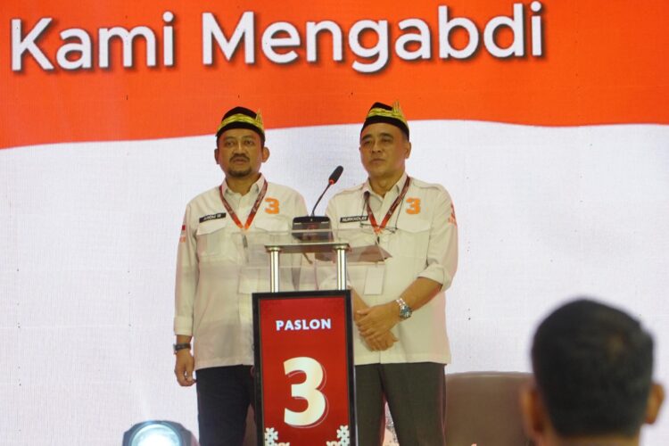 Paslon Anom Widiyantoro dan Nurkholes. MEDIAKITA.CO.