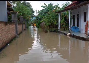 Banjir di Desa Mojo, Kecamatan Ulujami.