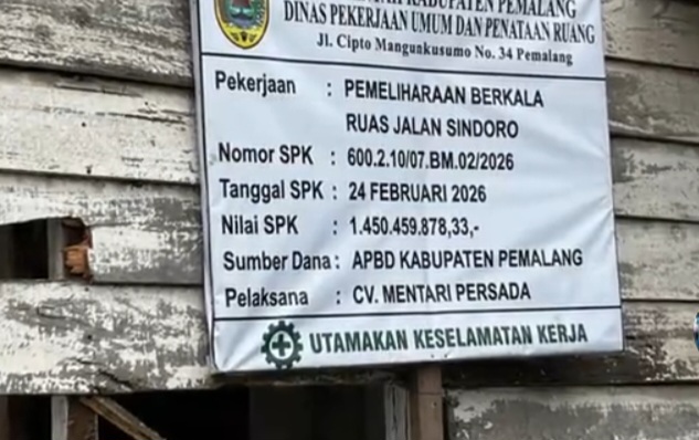 Papan Informasi Pekerjaan Jalan Sindoro